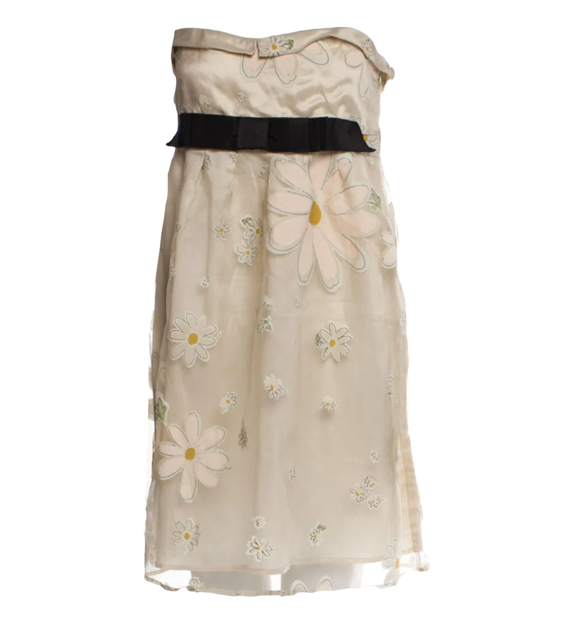 Red Valentino Cream Strapless Floral Bow Mini Dress Size 44 The Gallery of Wearable Art Red Valentino Cream Strapless Floral Bow Mini Dress Size 44 The Gallery of Wearable Art
