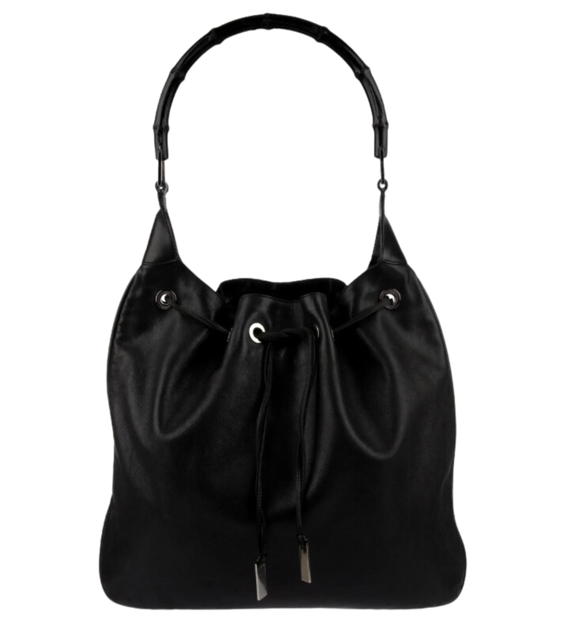 Gucci Tom Ford Bamboo Handle Drawstring Hobo