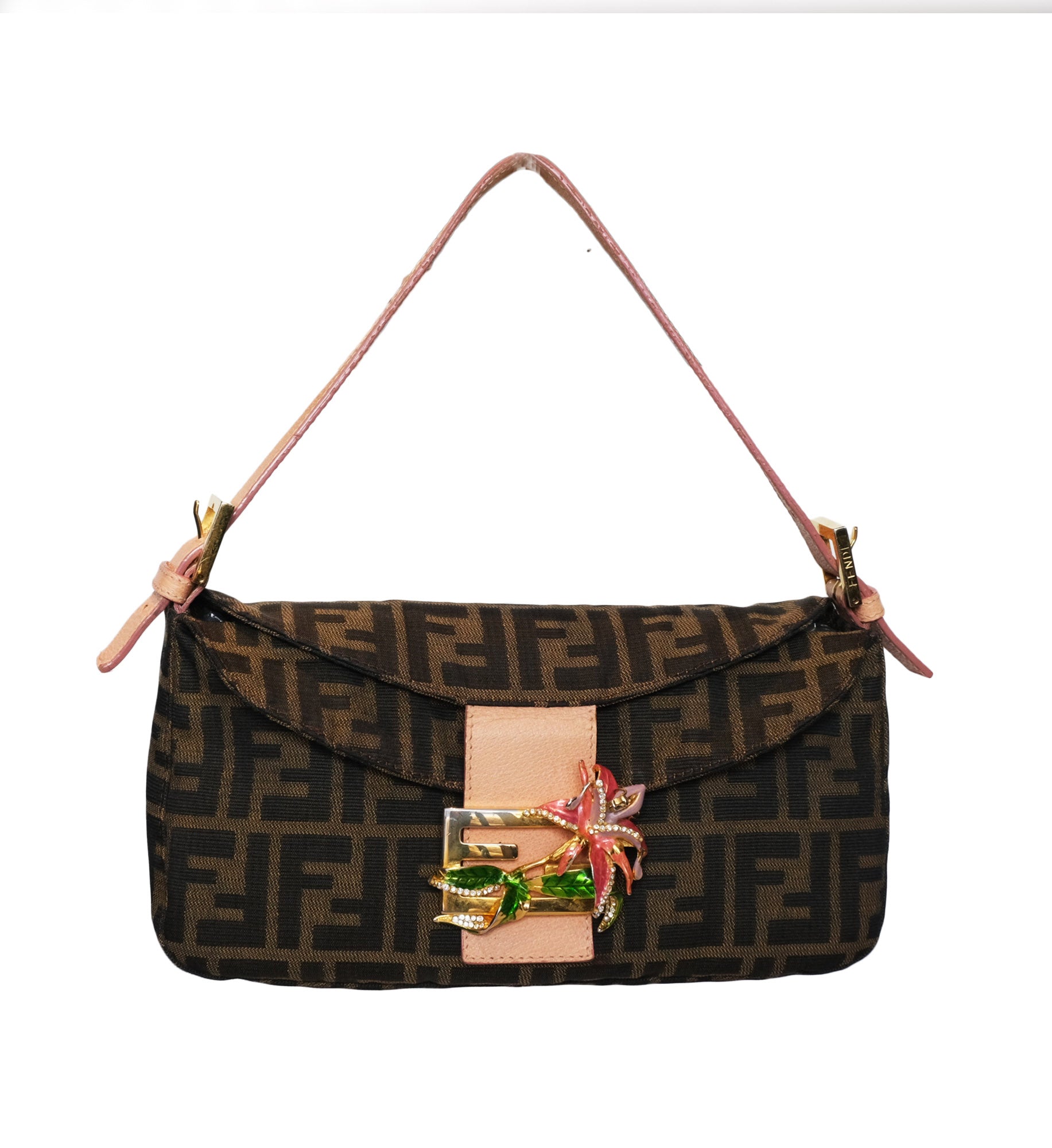 Fendi Baguette with Enamel Flower