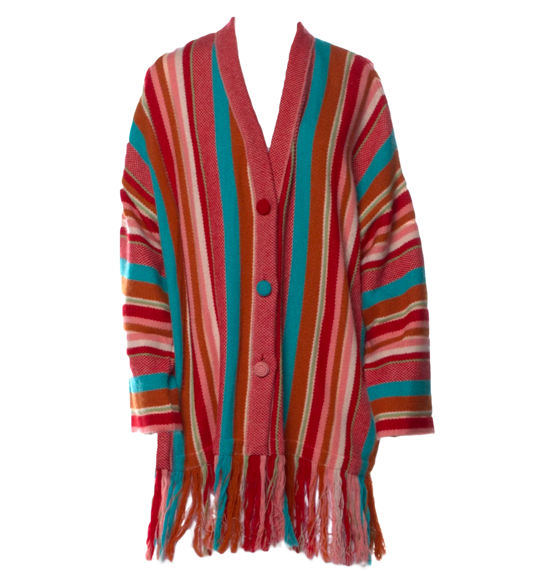 Alanui Striped Fringe Cardigan