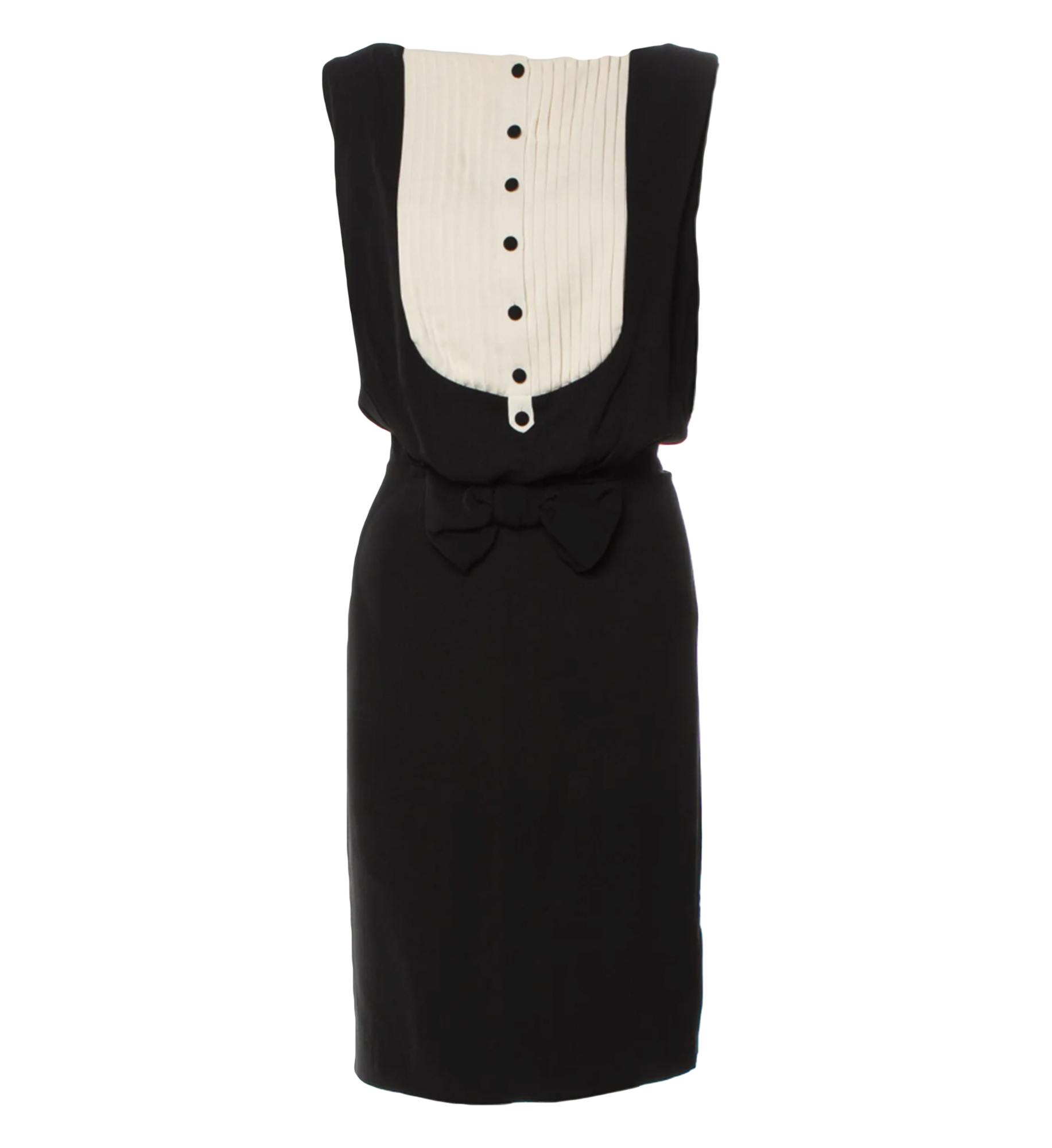 Moschino Cheap & Chic Tuxedo Bow Dress