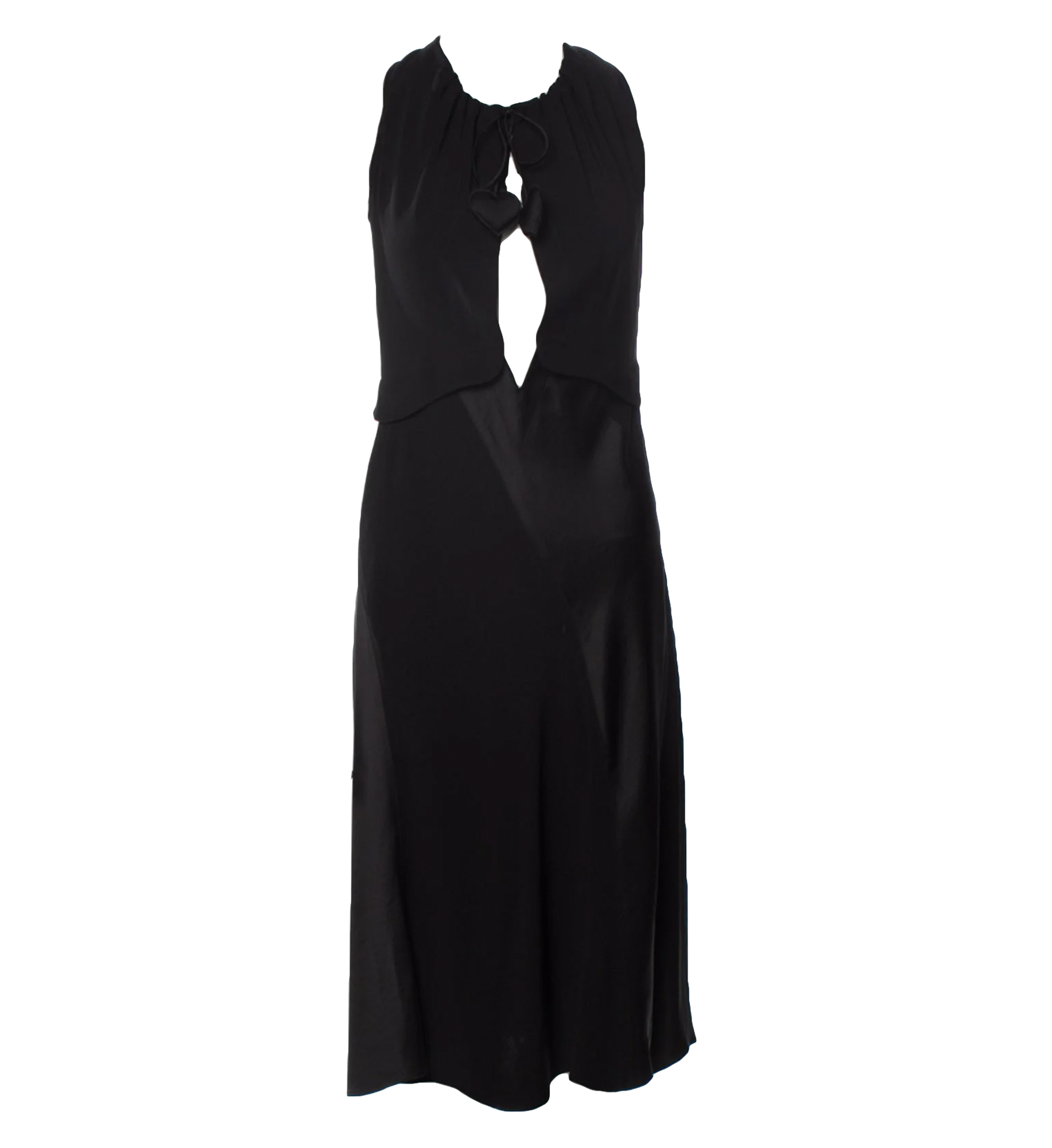 Lanvin Keyhole Heart Detail Sleeveless Midi Dress