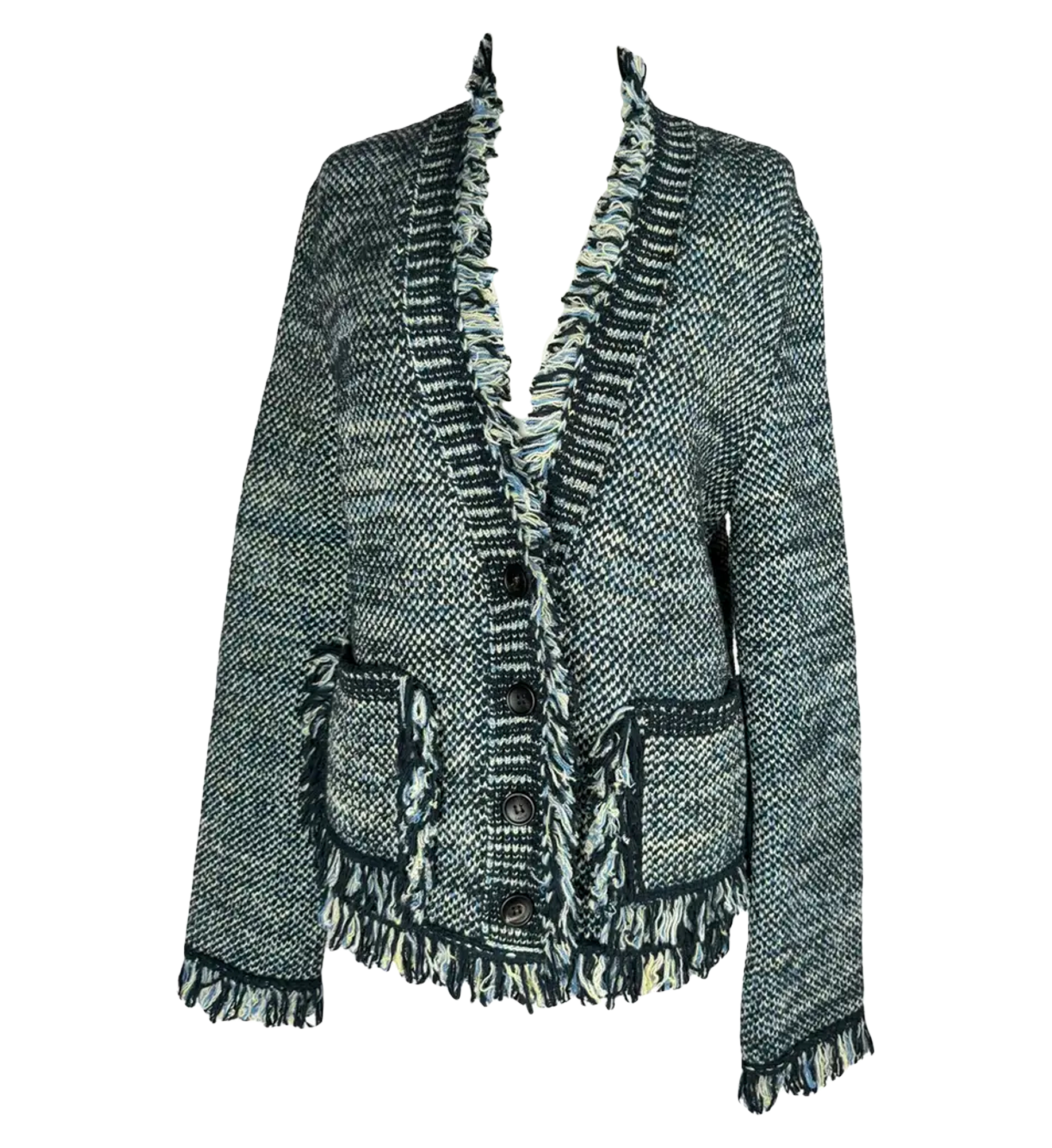 Lanvin Tweed Fringe Jacket