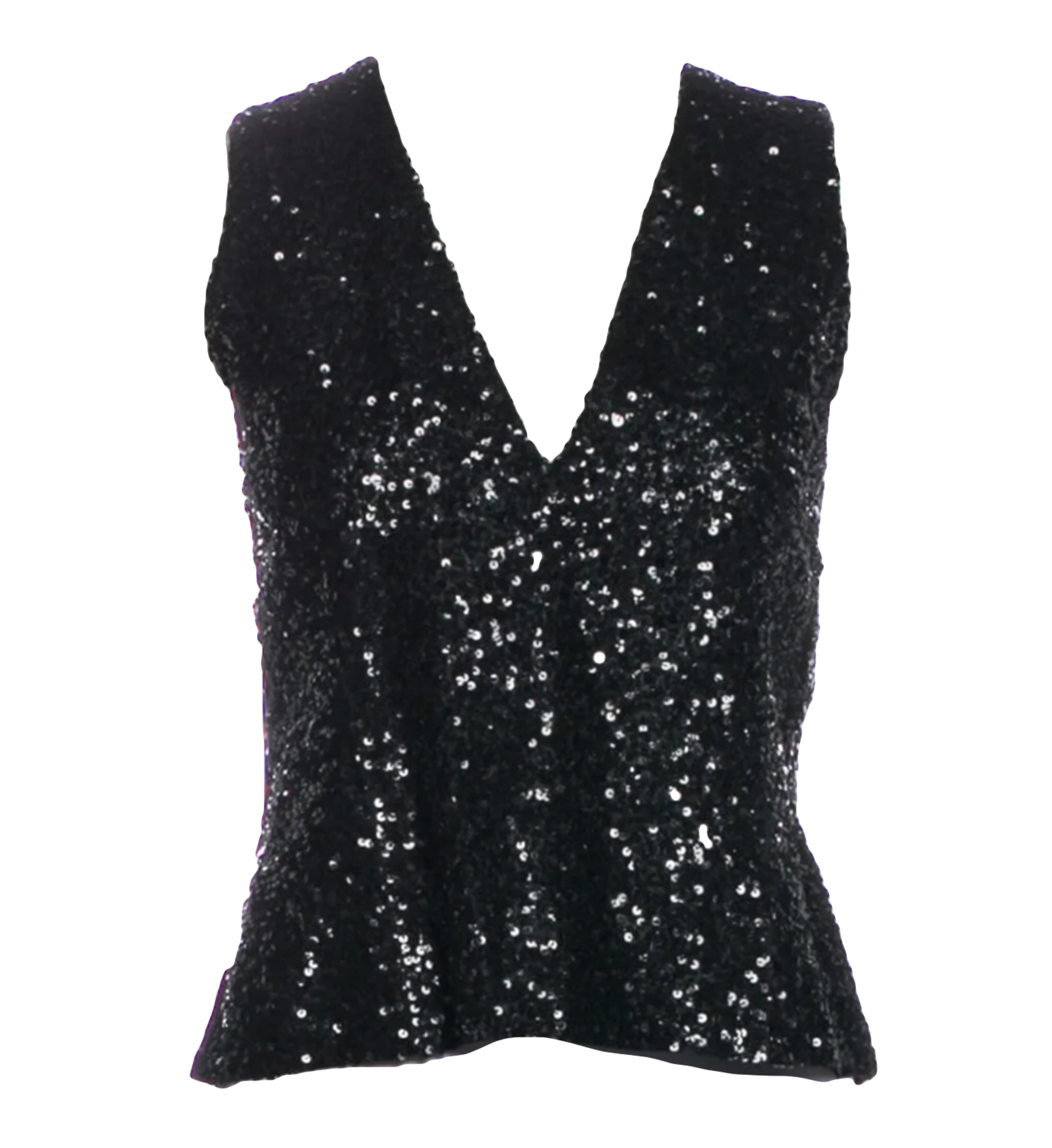 Sonia Rykiel V Neck Sequin Embellished Sleeveless Top