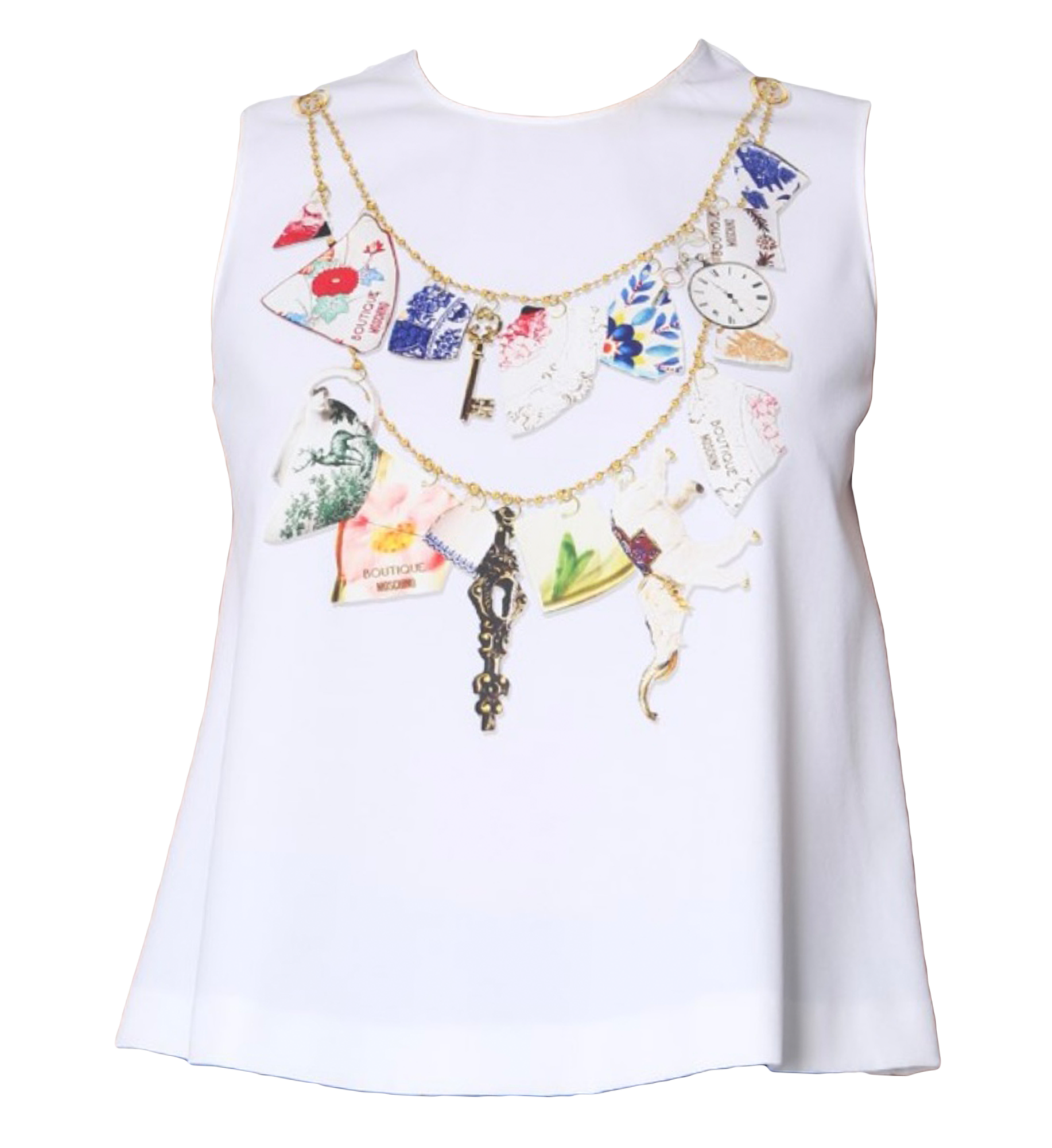 Moschino Boutique Trompe L'oeil Sleeveless Top