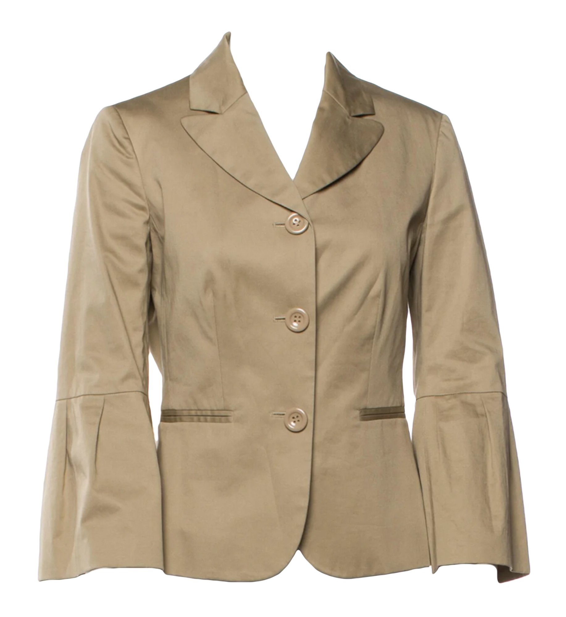 Moschino Cheap & Chic Khaki Bell Sleeve Blazer