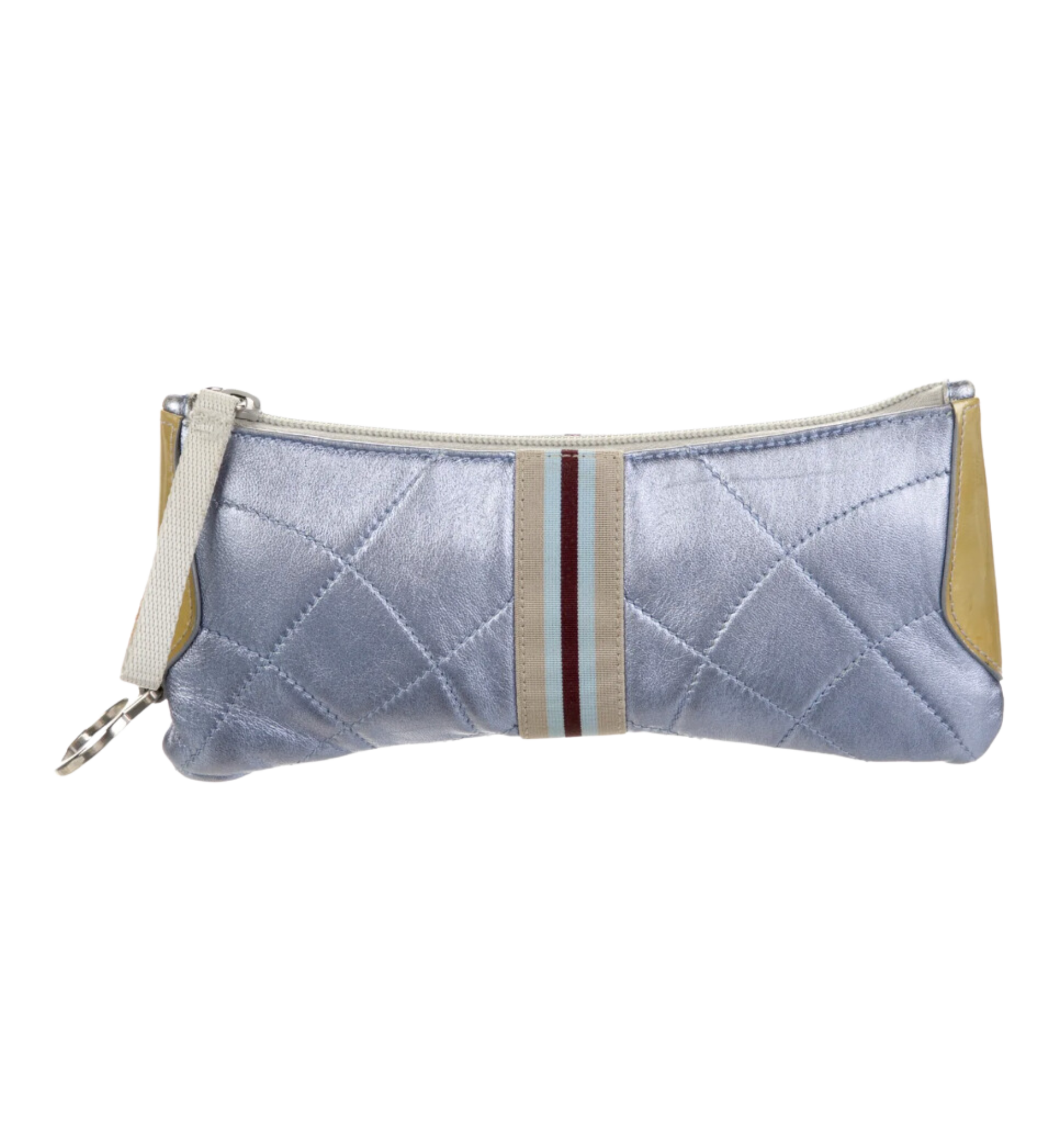 Prada Metallic Quilted Clutch