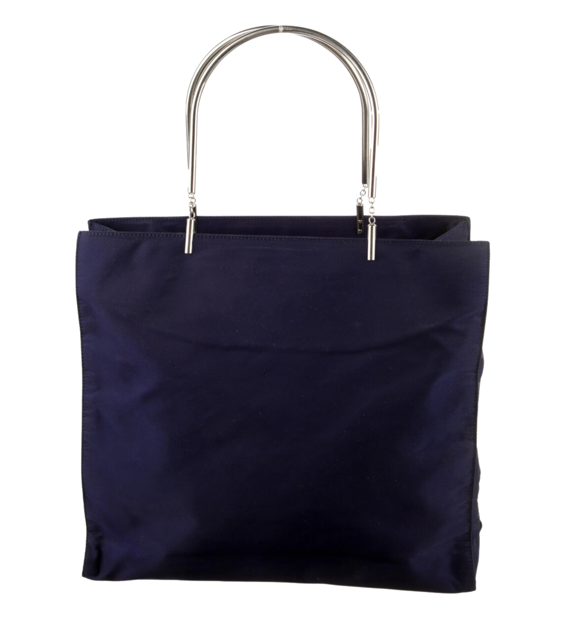 Prada Tessuto Metal Top-Handle Tote