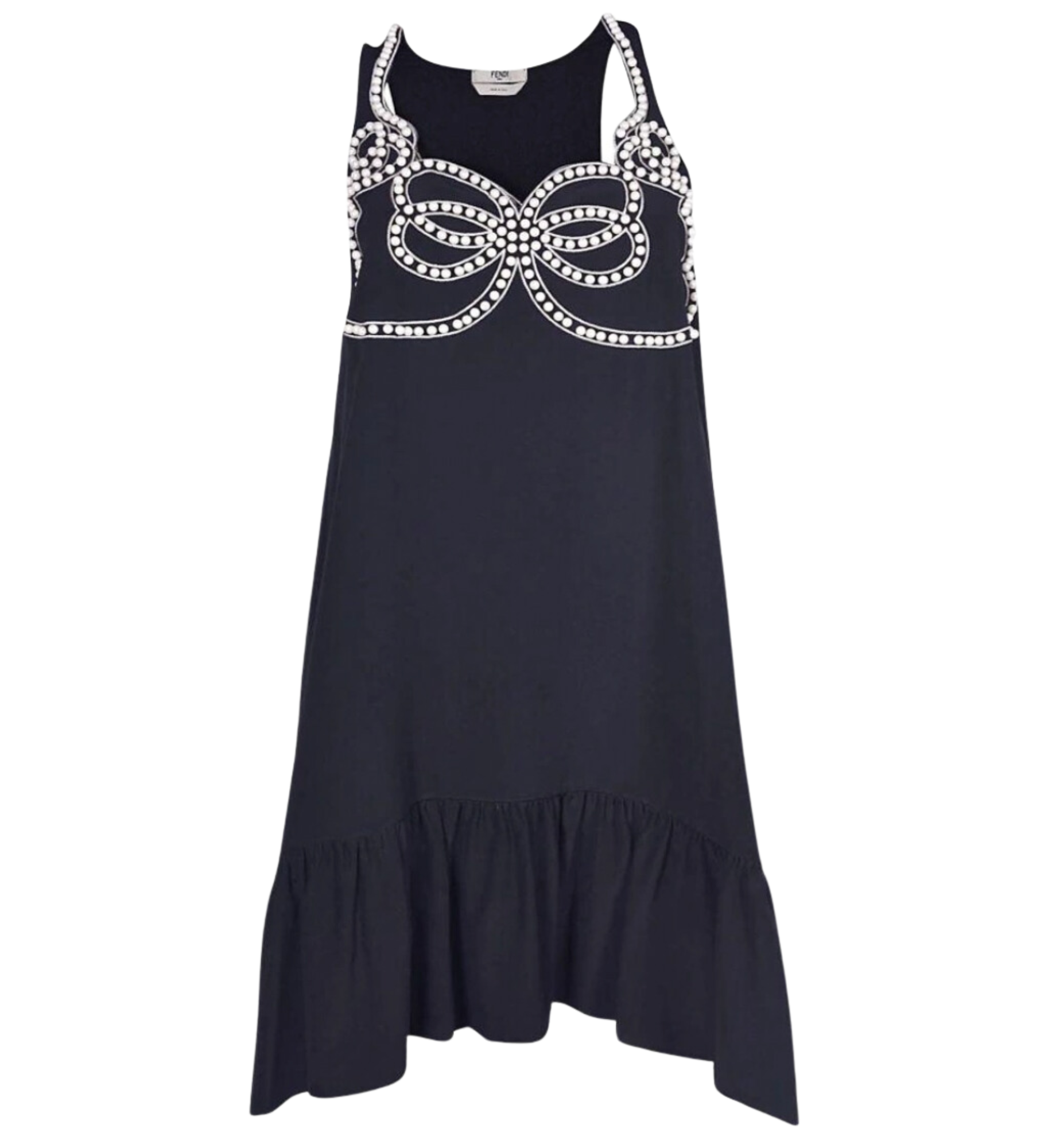 Fendi Pearl Embellished Swing Dress