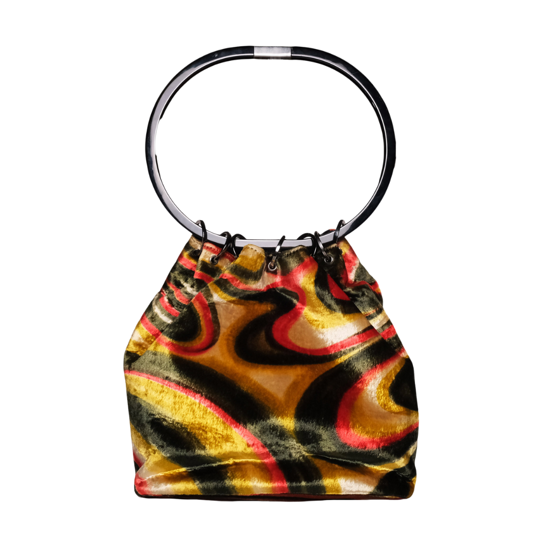 Gucci Tom Ford Abstract Velvet Bucket Bag