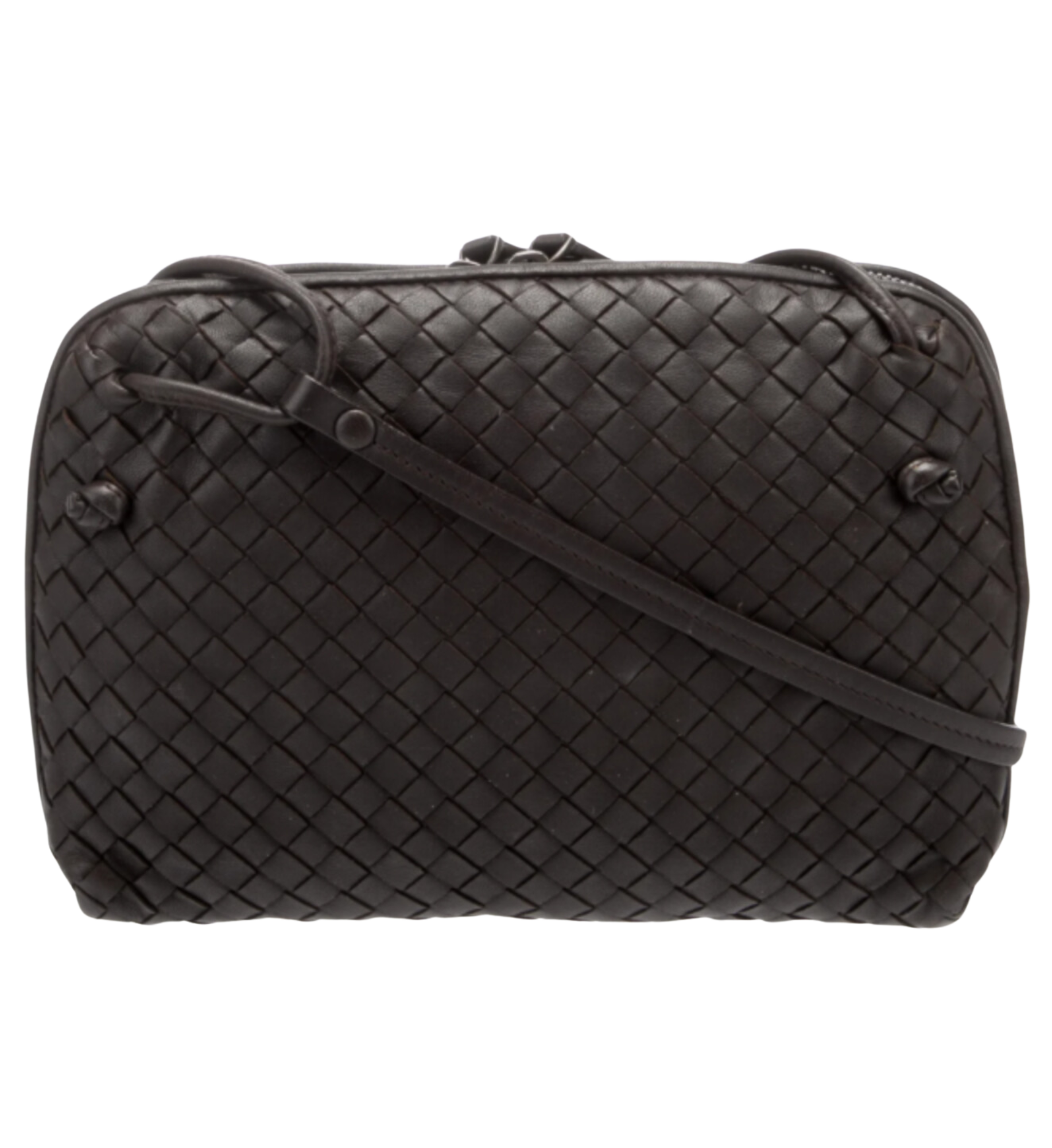 Bottega Veneta Leather Intrecciato Nodini Crossbody