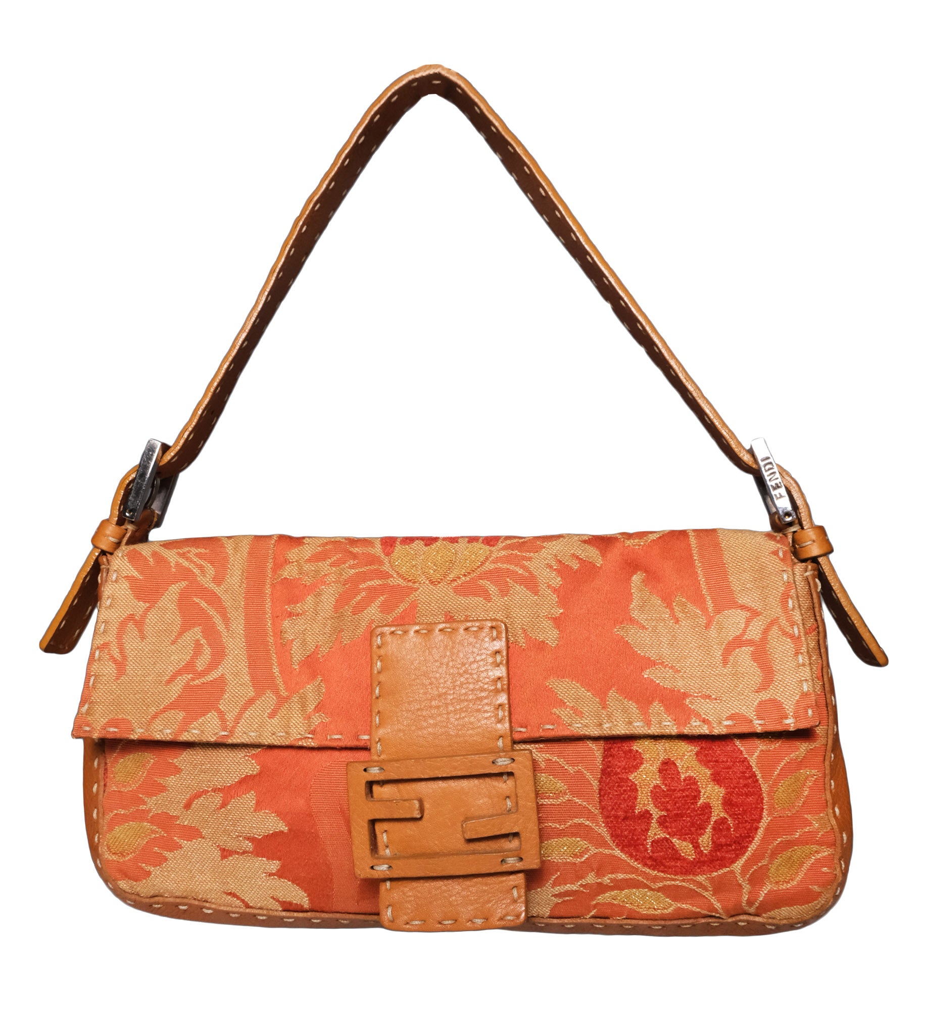 Fendi Selleria Floral Damask Baguette