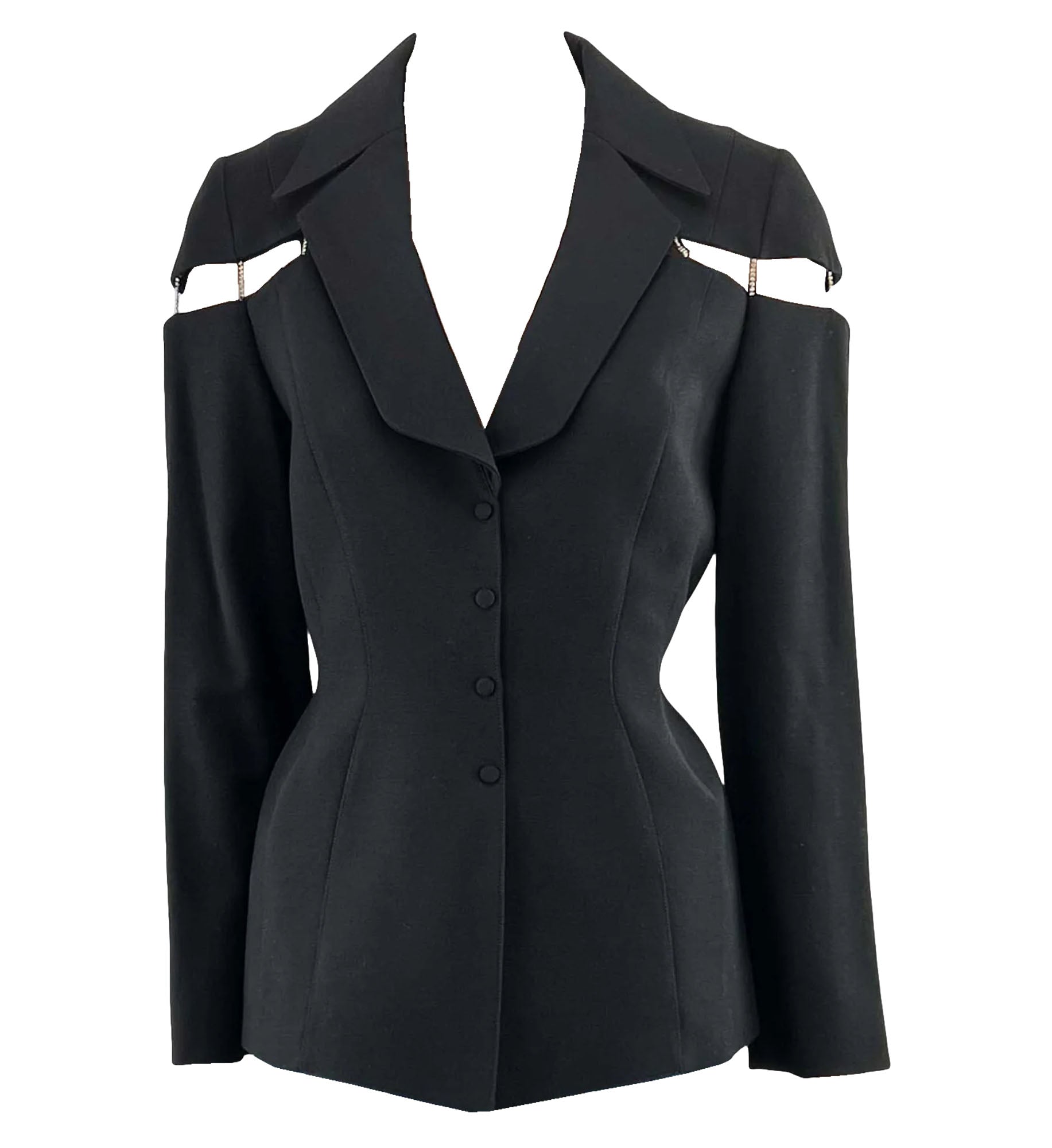 Thierry Mugler Vintage Cut-out Crystal Blazer