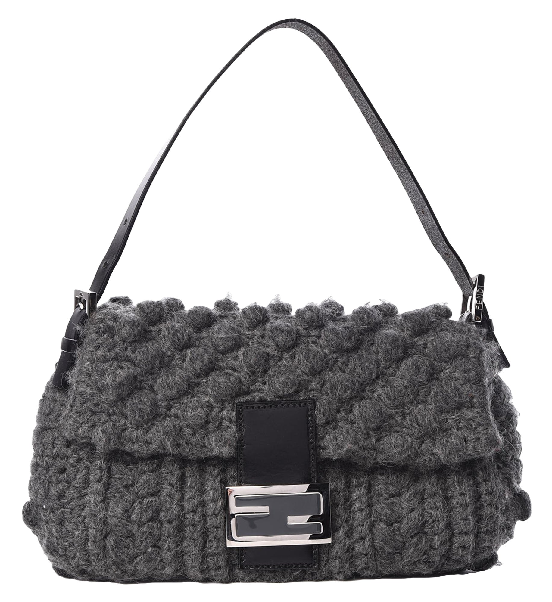 Fendi Wool Crochet Baguette