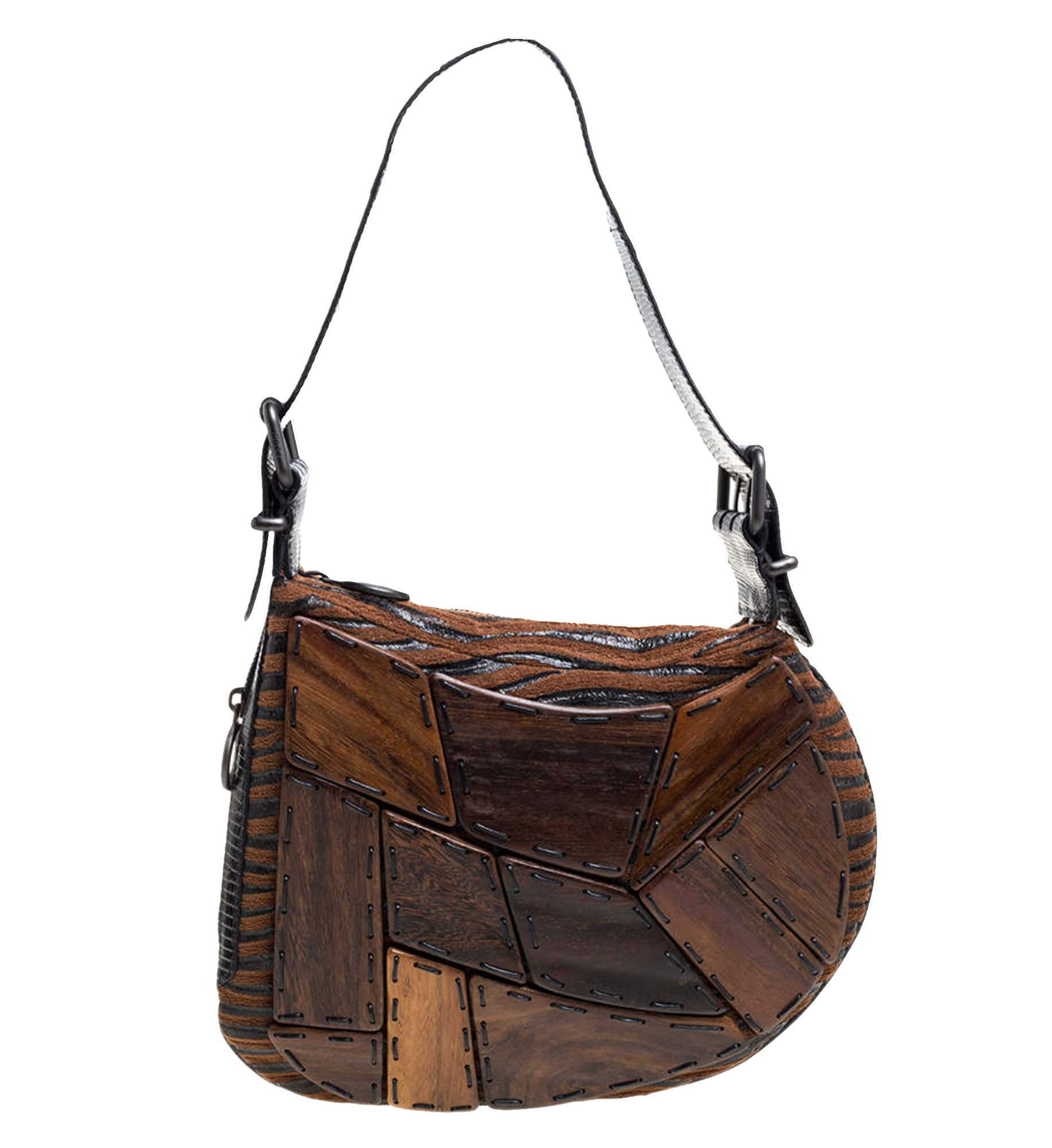 Fendi Wood Oyster Bag