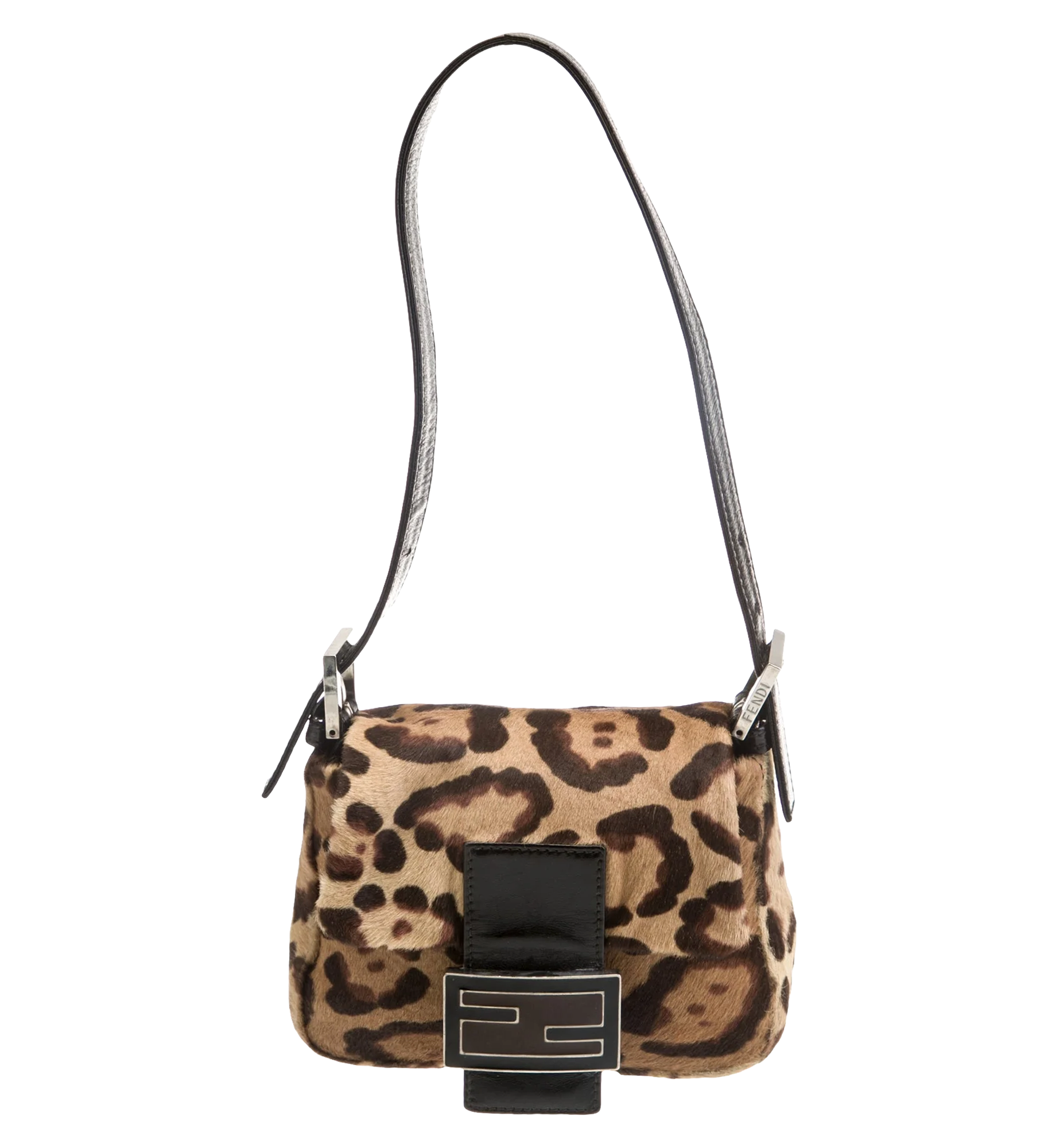 Fendi Leopard Print Mini Baguette