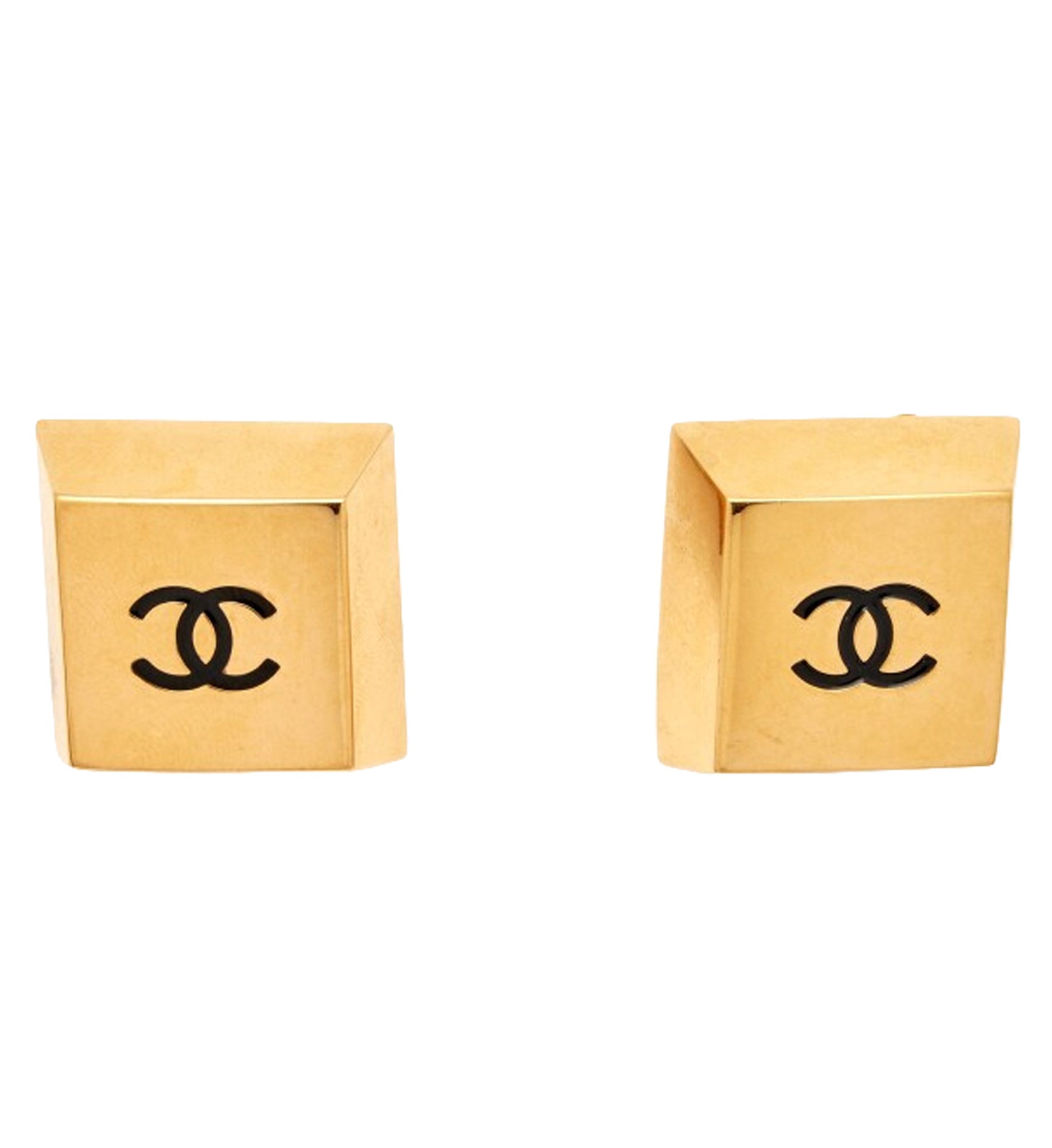 Chanel Square CC Clip-on Earrings