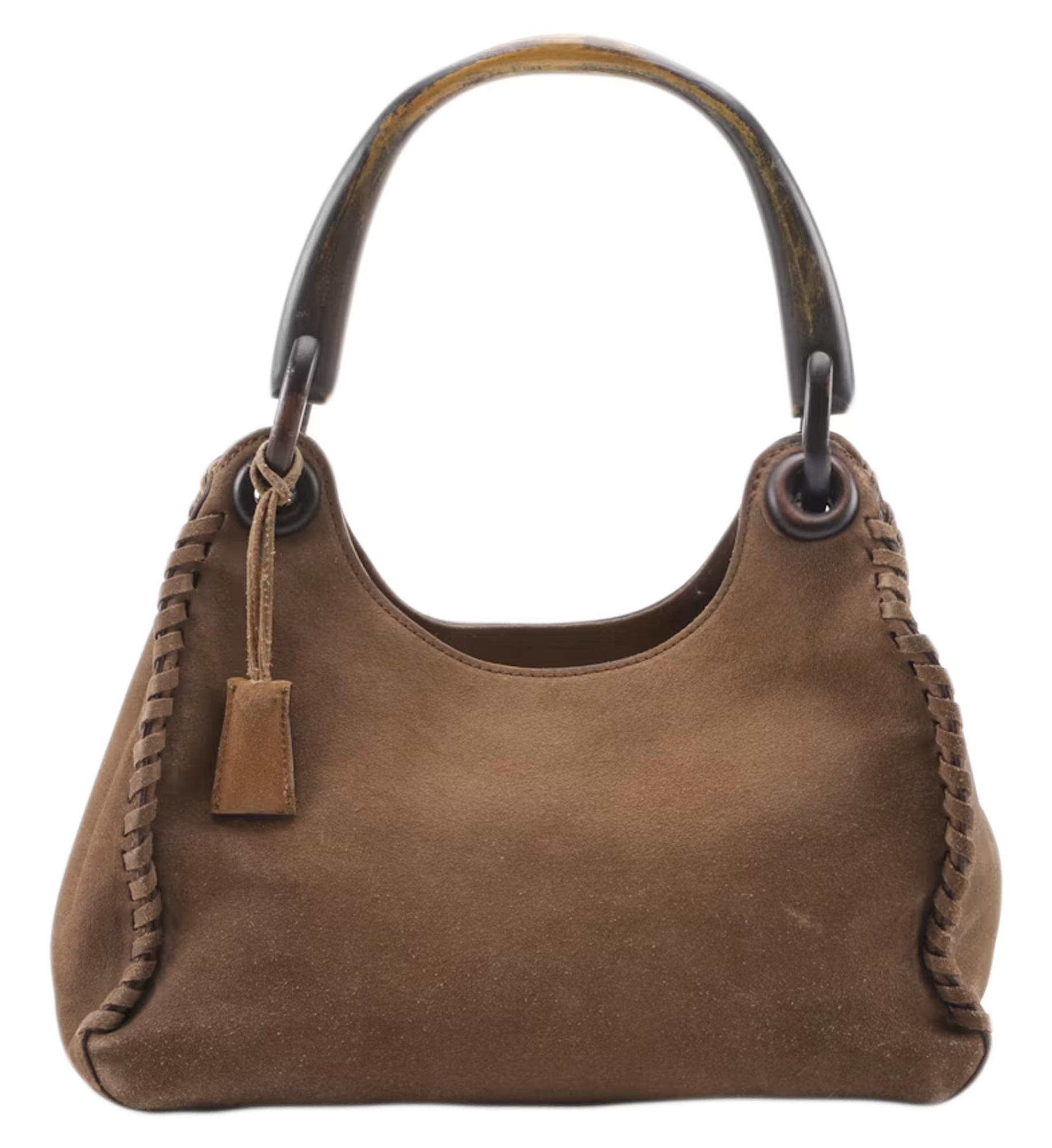 Gucci Suede Wood Handle Hobo