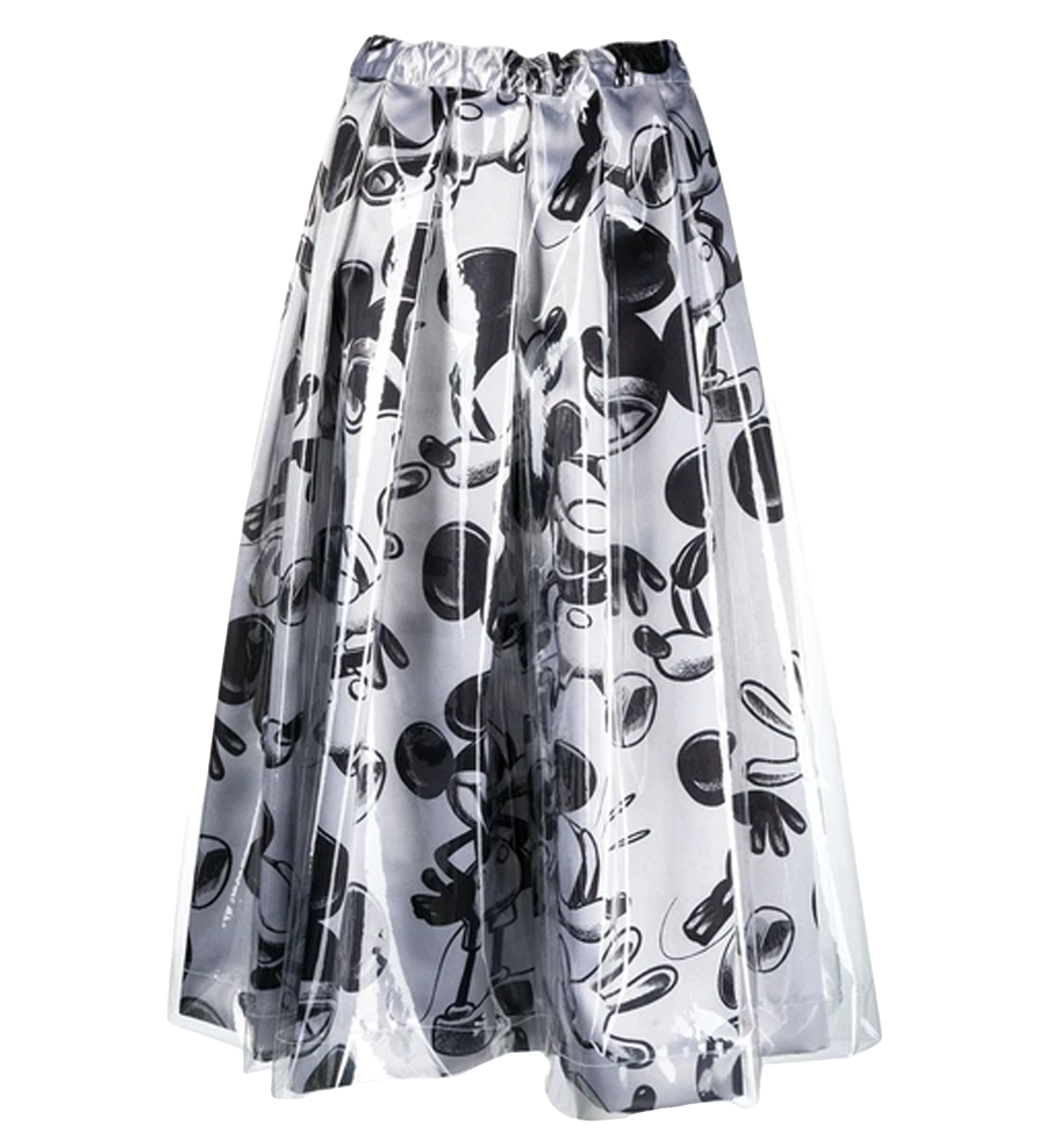 Comme Des Garcons Mickey Mouse Vinyl Maxi Skirt