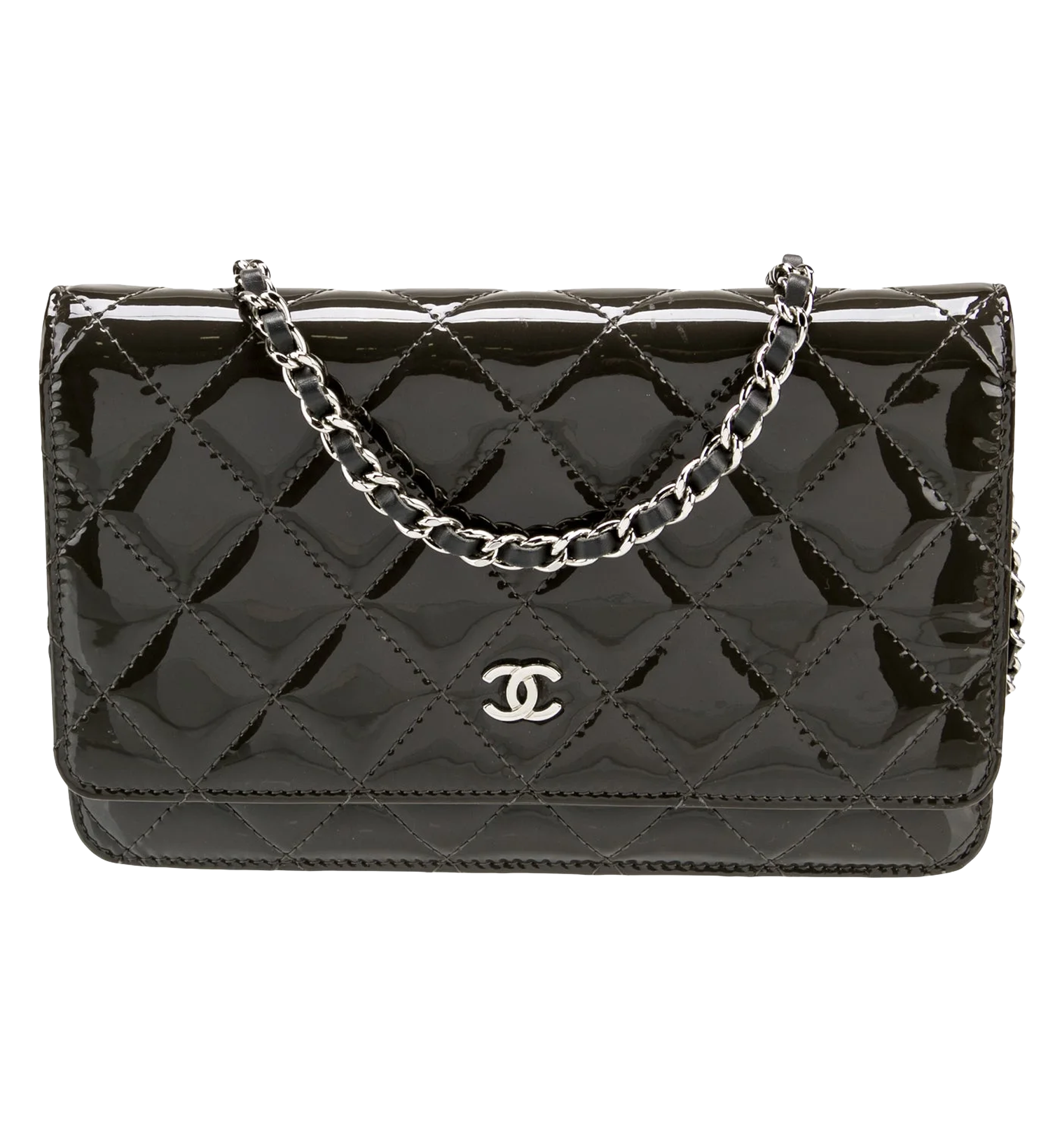 Chanel Patent Wallet on a Chain