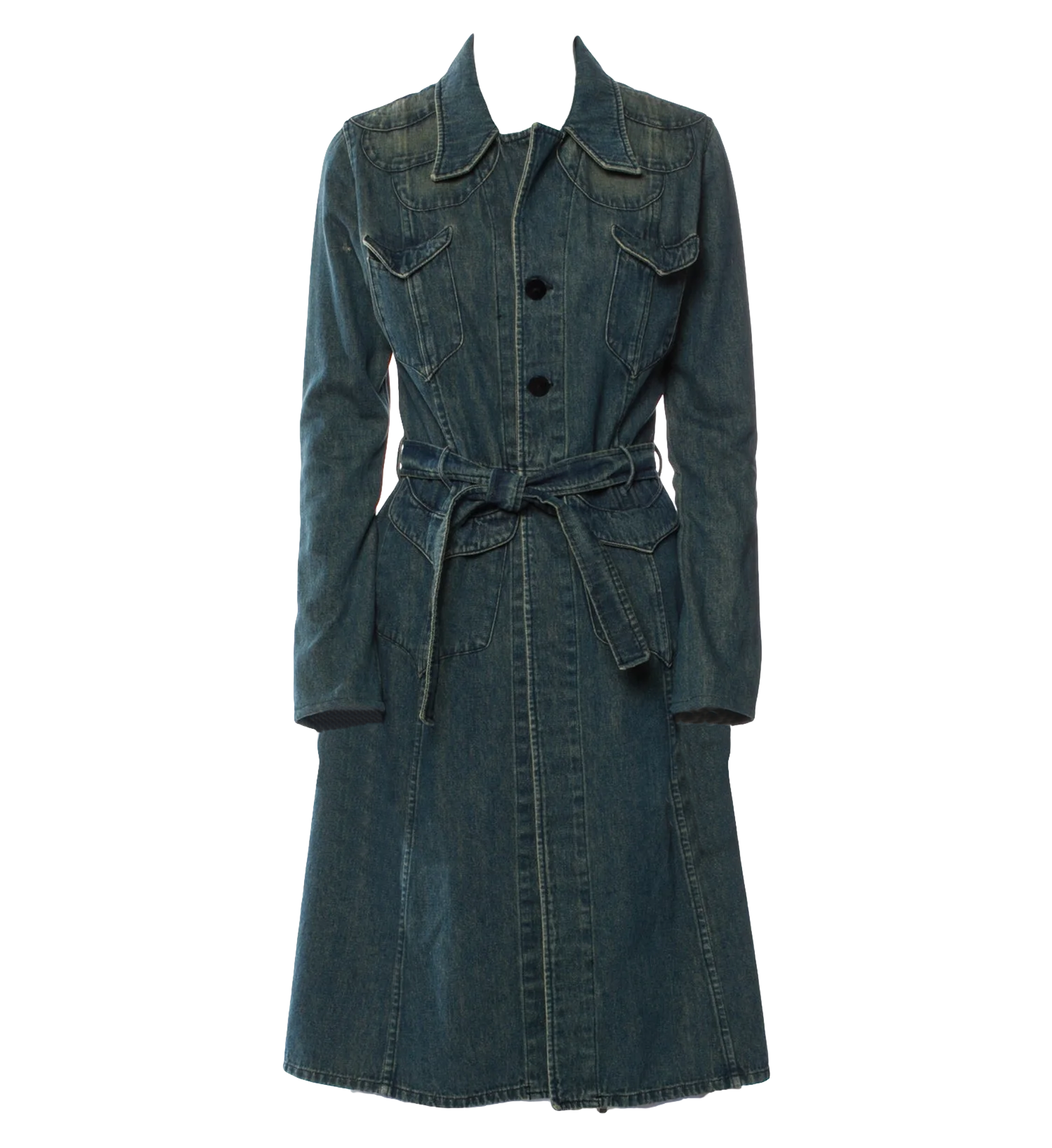 Duarte Vintage Denim Trench Coat