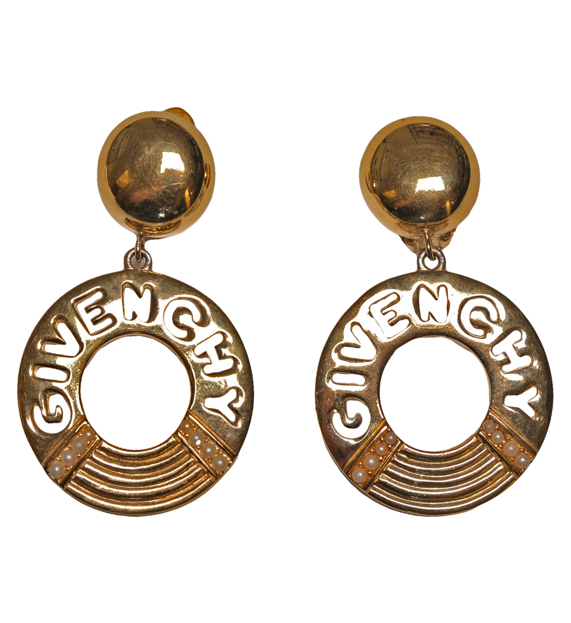 Givenchy Dangle Pearl Clip-On Earrings